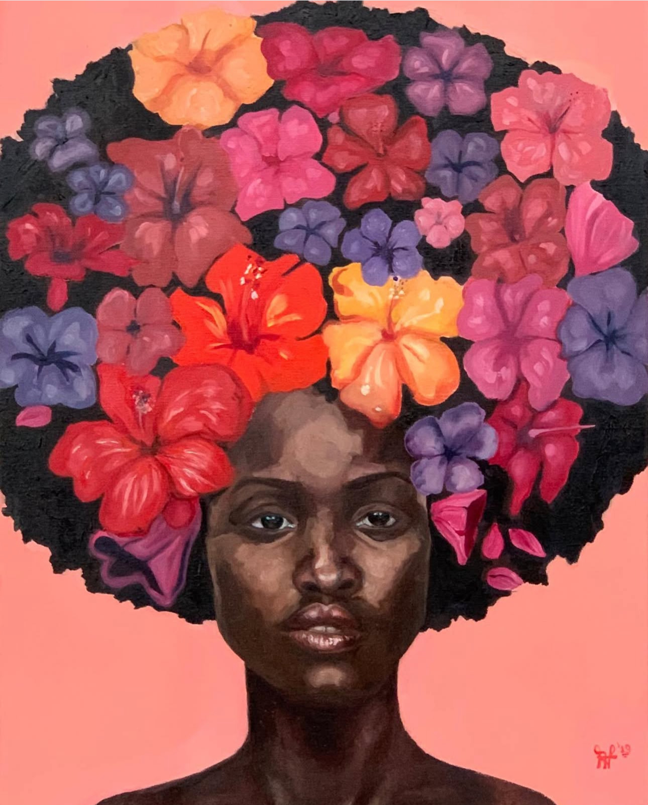 Hibiscus — oil on canvas Hibiscus — oil on canvas